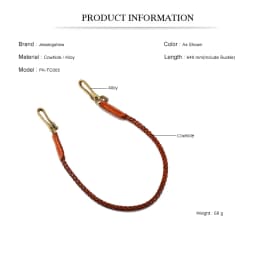 Classic Punk Style Genuine Leather Biker Keychain Jeans Chain Handmade Wallet Chain Waist Chain Men's Rock Clothing Accessories