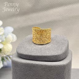 Vintage Hollow 18K Gold Plated Jewelry Set for Women Luxury Copper Bracelet Ring African Bridal Wedding Party Accessories Gifts