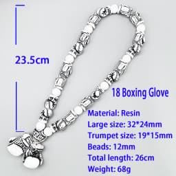 GS179 NEW Car Pendants Boxing Glove EVERLAST Style Silvery Exquisite Beads 3D Stereo Resin DIY Strength And Wisdom Ornament