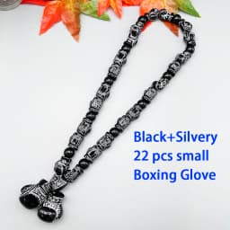 GS179 NEW Car Pendants Boxing Glove EVERLAST Style Silvery Exquisite Beads 3D Stereo Resin DIY Strength And Wisdom Ornament