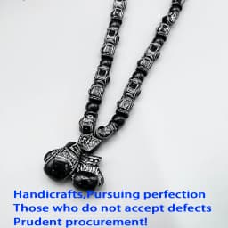 GS179 NEW Car Pendants Boxing Glove EVERLAST Style Silvery Exquisite Beads 3D Stereo Resin DIY Strength And Wisdom Ornament