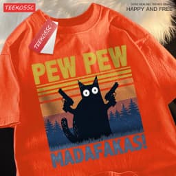Pew Pew Madafakas Double Gun Cat Short Sleeve Oversized Breathable T Shirts Cotton Summer Clothing Street Casual Tshirt Men