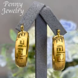 Original 18K Gold Plated Hoop Earrings for Women Copper Vintage Circle Earring Party Wedding Gifts Italian African Jewelry Sets