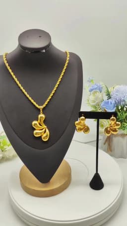 Italian Simple 18K Gold Plated Jewelry Set for Women Exquisite Chunky Hoop Earrings Necklace Dubai Bridal Wedding Party Gifts