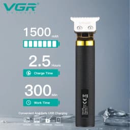 VGR 082 Hair Trimmer T9 Professional Hair Cutting Machine Cordless Rechargeable Bald Trimmer for Men