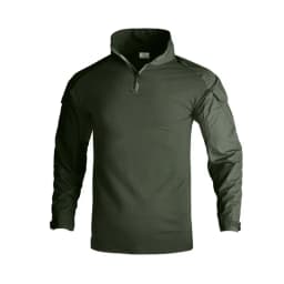 Outdoor Long Sleeve Tactical Shirts Combat Shirt 1/4 Zipper Ripstop Cotton Wear-resisting Camo Airsoft T Shirts Men Clothing