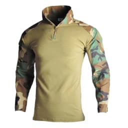 Outdoor Long Sleeve Tactical Shirts Combat Shirt 1/4 Zipper Ripstop Cotton Wear-resisting Camo Airsoft T Shirts Men Clothing