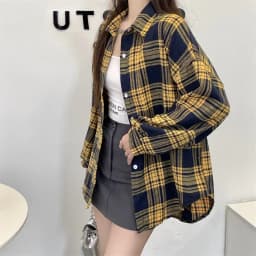 Red Plaid Shirt for Women Teen-girl Button Down Long Sleeve Collared Check Shirt Jacket Casual Fall Winter Christmas Outfit