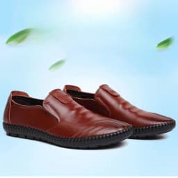 2024 Autumn Casual Men's Shoes Versatile soft leather footwear Fashion comfortable loafers male breathable new flat Zapatos