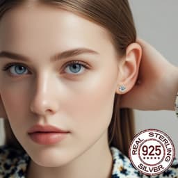 CWWZircons S925 Sterling Silver Simple Cubic Zircon Gold Color Round Daily Stud Earrings for Women Party Jewellery Gifts SE083