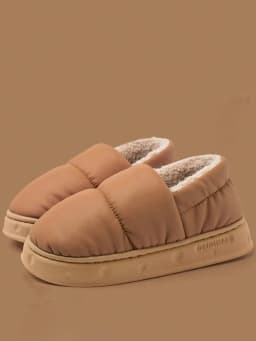 Men's Home Slippers Warm Shoes Bag Heel Indoor and Outdoor Non-slip Thick Bottom Casual Daily Home Bag Heel Cotton Shoes
