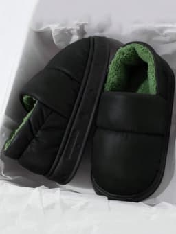 Men's Home Slippers Warm Shoes Bag Heel Indoor and Outdoor Non-slip Thick Bottom Casual Daily Home Bag Heel Cotton Shoes