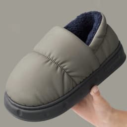 Men's Home Slippers Warm Shoes Bag Heel Indoor and Outdoor Non-slip Thick Bottom Casual Daily Home Bag Heel Cotton Shoes