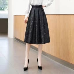 Black Floral Vintage Elegant High Waist Ball Gown A-Line Loose Women's Skirt Knee-Length Long Skirts For Women Clothing Fashion