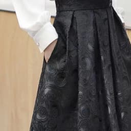 Black Floral Vintage Elegant High Waist Ball Gown A-Line Loose Women's Skirt Knee-Length Long Skirts For Women Clothing Fashion