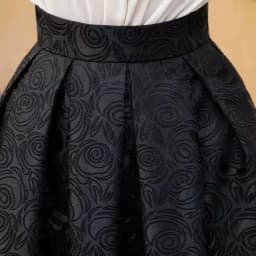 Black Floral Vintage Elegant High Waist Ball Gown A-Line Loose Women's Skirt Knee-Length Long Skirts For Women Clothing Fashion