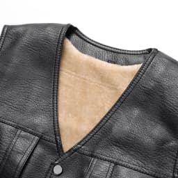2024 Winter Men Thick Warm Fleece Leather Vest Coat Male V-Neck Single Breasted Vest Casual Male Clothing Outerwear