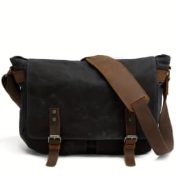 Vintage Canvas Shoulder Bag Casual Slant Span Men's Waxed Waterproof Canvas Computer Bag With Mad Horse Messenger Bag