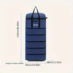 Versatile 5-Layer Folding Travel Bag with Wheels Large Capacity Waterproof Durable Luggage for Trip Weekend Getaways Overnight