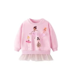 Jumping Meters New Arrival 2-7T Girls Baby Clothes Hot Selling Girls Sweatshirts Toddler Costume Mesh Hooded Shirts
