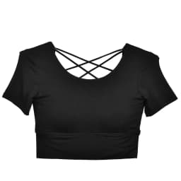 2024 Women Sexy Short Sleeve Crop Tops Crewneck T-Shirt Built In Bra Streetwear Backless Fashion Tank Slim Fitted Casual Y2K Tee