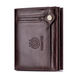 SCHLATUM Large Capacity Wallets for Men Genuine Leather RFID Blocking Accordion Credit Card Wallet with 21 Card Slots