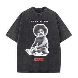Washed Vintage The Notorious Big Ready To Die Big Poppa Album Graphic T Shirts Men Women's Hip Hop Rapper Biggie Smalls T-shirts