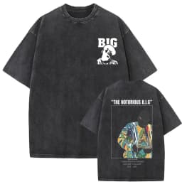Washed Vintage The Notorious Big Ready To Die Big Poppa Album Graphic T Shirts Men Women's Hip Hop Rapper Biggie Smalls T-shirts