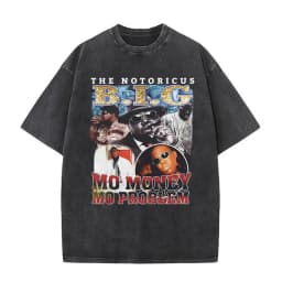 Washed Vintage The Notorious Big Ready To Die Big Poppa Album Graphic T Shirts Men Women's Hip Hop Rapper Biggie Smalls T-shirts