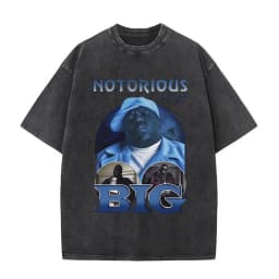 Washed Vintage The Notorious Big Ready To Die Big Poppa Album Graphic T Shirts Men Women's Hip Hop Rapper Biggie Smalls T-shirts