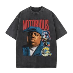 Washed Vintage The Notorious Big Ready To Die Big Poppa Album Graphic T Shirts Men Women's Hip Hop Rapper Biggie Smalls T-shirts