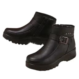2024 Fashion Winter Women Pu Leather Ankle Boots Female Thick Plush Warm Snow Boots Mother Waterproof Non-slip Booties