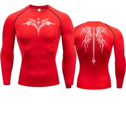 Men's Compression Shirt Anime Print Gym Sport Quick Dry Gym TShirts Fitness Athletic Undershirts Elasticity Tops Tee Summer Male