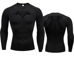 Men's Compression Shirt Anime Print Gym Sport Quick Dry Gym TShirts Fitness Athletic Undershirts Elasticity Tops Tee Summer Male