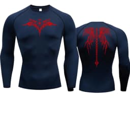 Men's Compression Shirt Anime Print Gym Sport Quick Dry Gym TShirts Fitness Athletic Undershirts Elasticity Tops Tee Summer Male