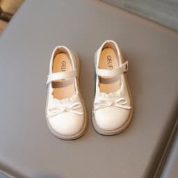 New Girls Princess Leather Shoes Black Lolita Children's Flats Sweet Chic Lace Kids Causal Shoes School Soft Bottom Versatile
