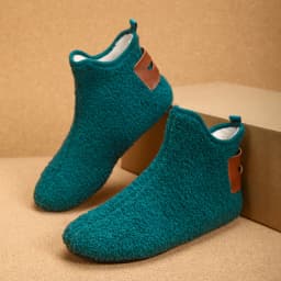 YRZL Winter Cotton Shoes Men High Top Warm Slip on Lightweight Slippers Men Plush Indoor Cotton Loafers Men Winter Warm Shoes