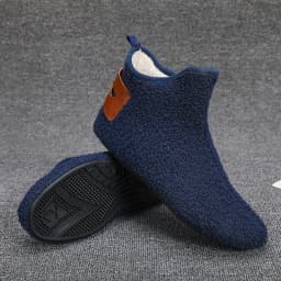 YRZL Winter Cotton Shoes Men High Top Warm Slip on Lightweight Slippers Men Plush Indoor Cotton Loafers Men Winter Warm Shoes