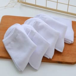 5-Pack Kids Socks Cotton Blend,Crew Socks for Boys and Girls, Comfy Breathable, Solid Color, School White Children Socks