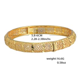 Dubai Kurdish Turkish Gold Plated Bangles for Women Middle East Wedding Accessory Bridal Bracelets Jewelry