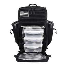 LHI 45L Meal Management Backpack Tactical Lunch Athletes Gym Bag Adults Insulated Fitness Sports Rucksack With Bottle Holder
