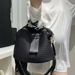 Women's Fashion Mesh Lightweight Shoulder Bag Daily Use Portable Wide Shoulder Strap Multifunctional Crossbody Handbag