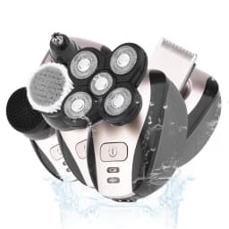 Portable Waterproof Razor 5 in 1 Rotary Razor Beard Clipper Hair Trimmer For Men's Beard Facial Shaving Razor