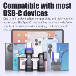 USB C Magnetic Adapter PD 240W 90 Degree Adapter Type C Right Angle Adapter 180 Degree USB C Connector USB C to USB C Adapter