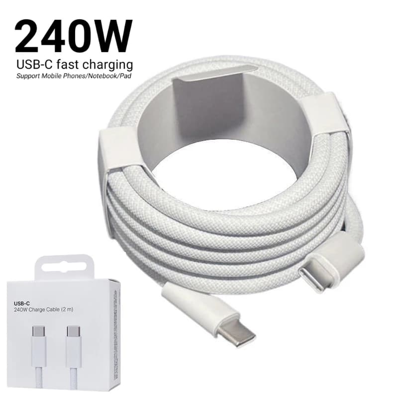 240W USB C To Type C Cable PD3.1 48V 5A Super Fast Charging Cable For iPhone 15 16 iPad Pro Macbook Xiaomi Samsung Huawei Wire