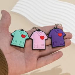 50PCS Medical Keychain Stethoscope Nurse Uniform for Nurse Doctor Keyring Women Men Fashion Medical Key Accessories Friends Gift