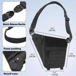 Men's Anti-theft Tactical Chest Bag Waterproof Crossbody Sling Bag Lightweight Shoulder Bag for Daily Commute Outdoor Activities