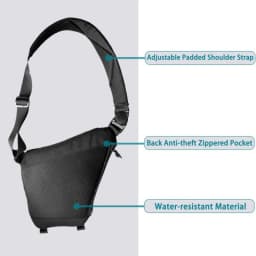 Men's Anti-theft Tactical Chest Bag Waterproof Crossbody Sling Bag Lightweight Shoulder Bag for Daily Commute Outdoor Activities