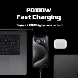 1.5M/2M 100W PD Fast Charging Cable Magnetic Suction Anti Winding USB C to USB Type C QC 4.0 Cord for iPhone 15 MacBook Huawei