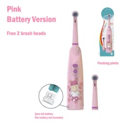 Children Sonic Electric Toothbrush Rotating Toothbrush Battery Type IPX5 Waterproof Cartoon Teeth Whitening Soft Bristle Kids